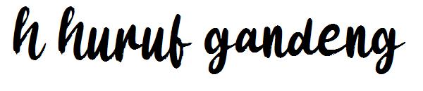 h huruf gandeng字体