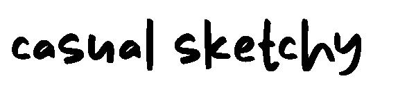 casual sketchy字体
