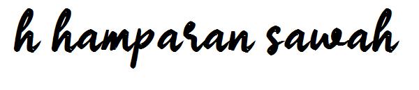 h hamparan sawah字体