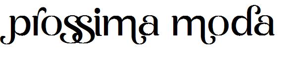 prossima moda字体