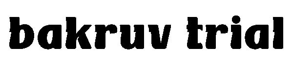 bakruv trial字体