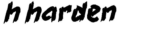 h harden字体