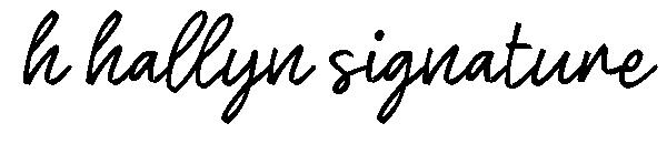 h hallyn signature字体