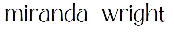 Miranda wright字体