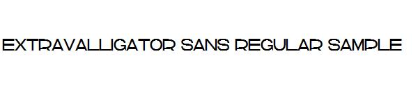 extravalligator sans regular sample字体