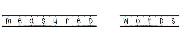 measured  words字体