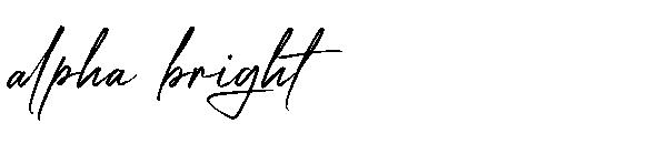 alpha bright字体