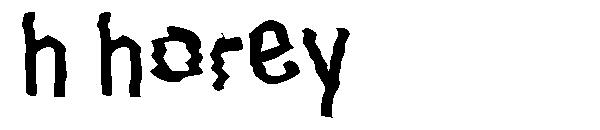 h horey字体