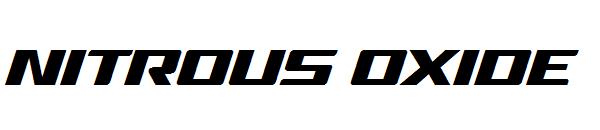 nitrous oxide字体