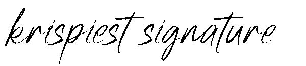 krispiest signature字体