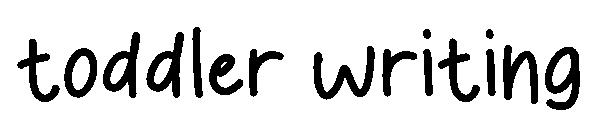 toddler writing字体