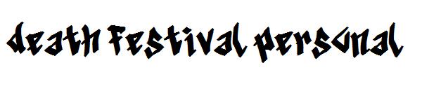 death festival personal字体