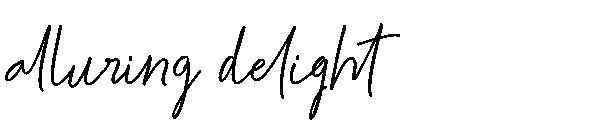 alluring delight字体