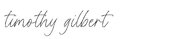 timothy gilbert字体