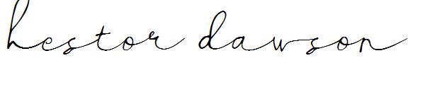 hestor dawson字体
