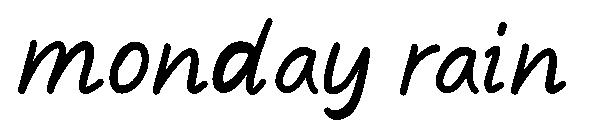 monday rain字体