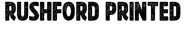 rushford printed字体