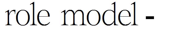 role model -字体