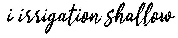i irrigation shallow字体