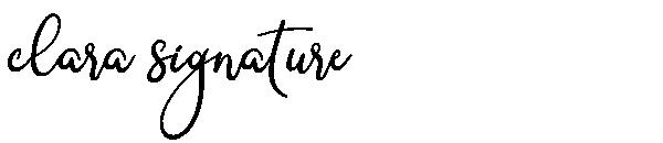 clara signature字体