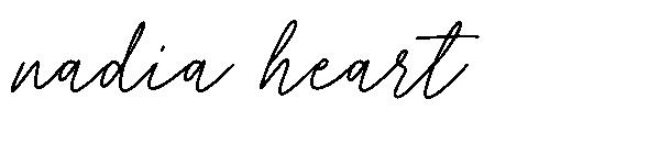 nadia heart字体