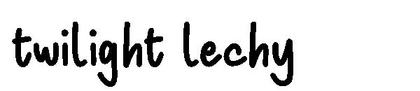 Twilight lechy字体