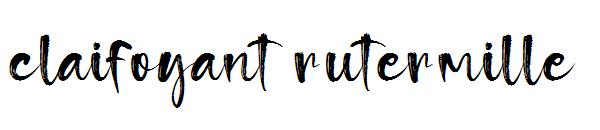 claifoyant rutermille字体