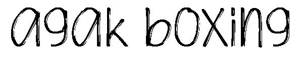 agak boxing字体