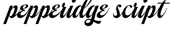 pepperidge script字体