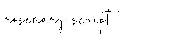 rosemary script字体