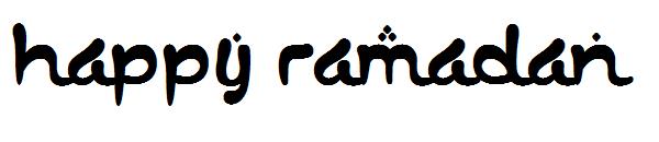 happy ramadan字体