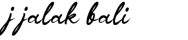 j jalak bali字体