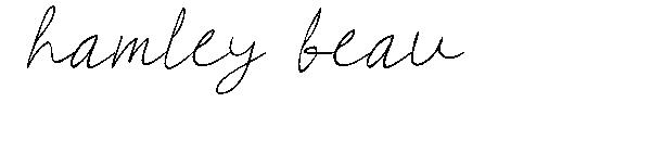 hamley beau字体