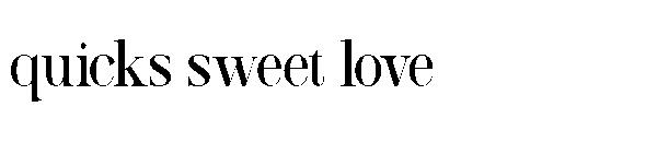 quicks sweet love字体