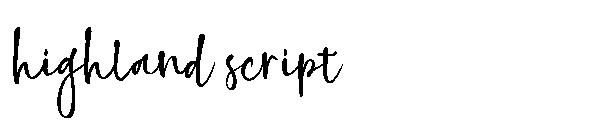 highland script字体