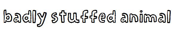 badly stuffed animal字体