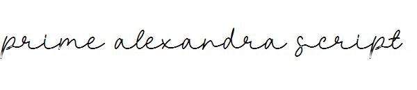 prime alexandra script字体