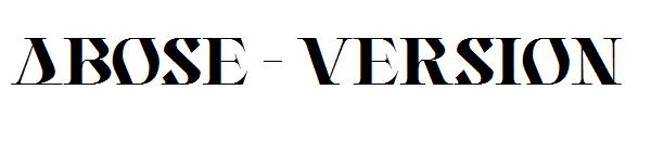 Abose version字体