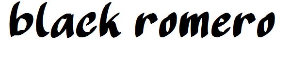 black romero字体