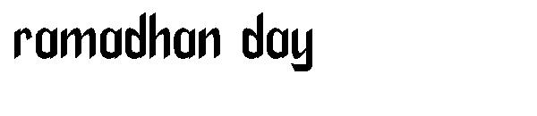 ramadhan day字体
