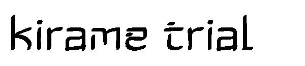 kirame trial字体