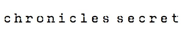 chronicles secret字体