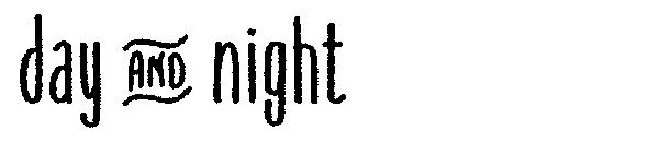 day & night字体