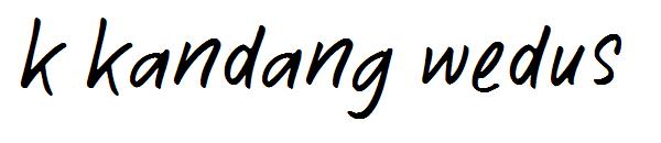 k kandang wedus字体