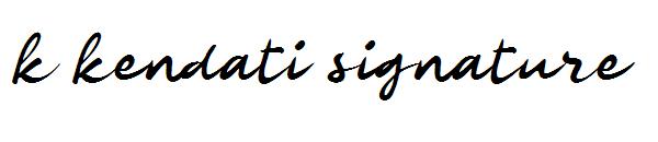 k kendati signature字体