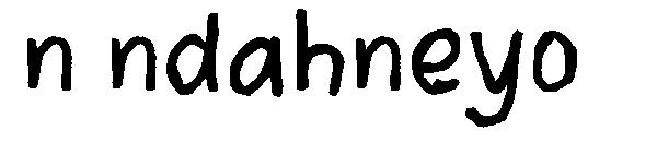 n ndahneyo字体
