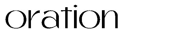 Oration字体