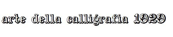 arte della calligrafia 1929