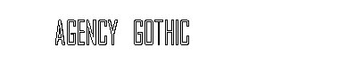 Agency Gothic字体