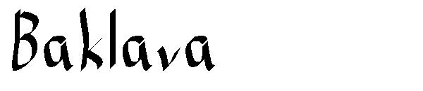 Baklava字体